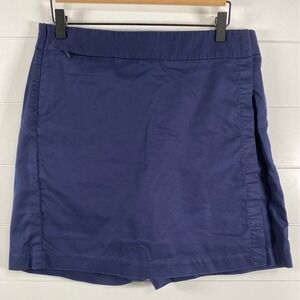 Ralph Lauren Golf Womens Wrap Skort 10 Blue Lyocell Cotton Tennis Prep‎ Classic